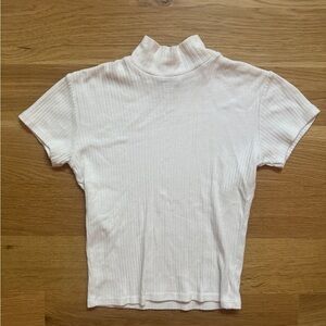 Brandy Melville mock neck ribbed tee